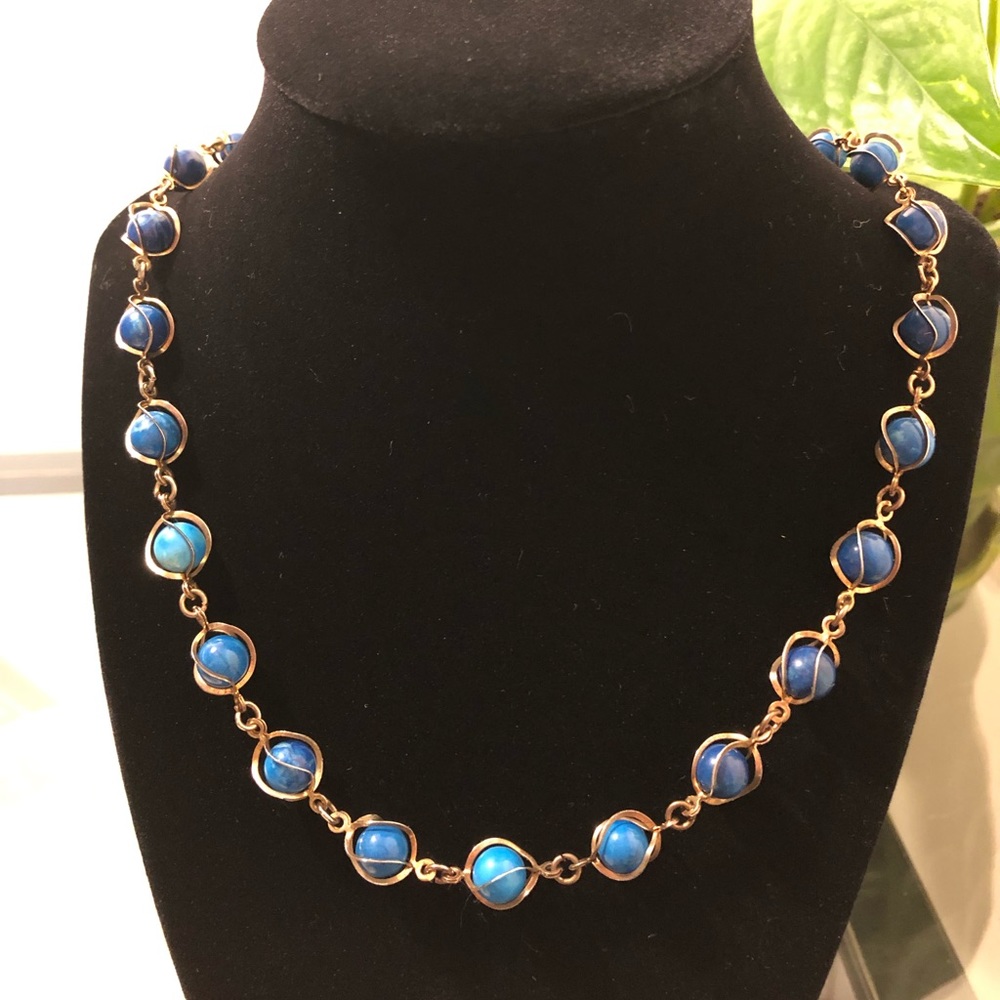 Vintage Costume Bead Cage Necklace